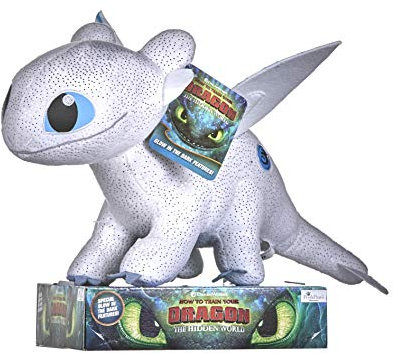 How to Train Your Dragons 3 Light Fury Soft Toy Dark Features 32cm