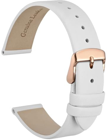 WOCCI Elegante Uhrenarmbänder, Ersatzbänder Echtem Leder, Edelstahlschnalle, 8mm 10mm 12mm 14mm 16mm 18mm 20mm