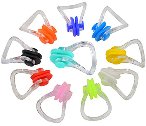 GFJFG Pinza de Nariz para Natación Silicona Natación Protector Clip de la Nariz Silicona Protector Tapones de Silicona para la Nariz de Natación para Nadar Adultos y Niños Hacer Kayak Buceo Libre