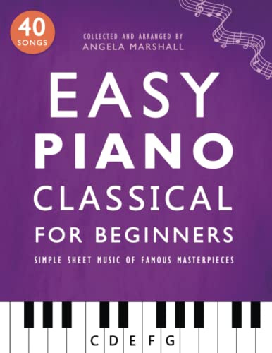 Easy Piano Classical for Beginners: Simple Sheet Music of Famous Masterpieces (Easy Piano Songs for Beginners)