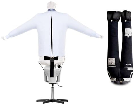 EOLO Bügelpuppe SA07 SP SELF INOX Basis mit Höhenverstellung und Rädern trocknet und bügelt automatisch Hemden Blusen Polos Pullovern Hosen Jeans mit warmer Luft Bügelstation 2 Programme A++