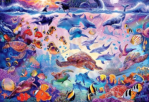 Buffalo Games - Ocean Majesty - 2000 Piece Jigsaw Puzzle Age 14+ for Adults Challenging Puzzle Perfect for Game Nights - 2000 Piece Finished Size is 38.50 x 26.50