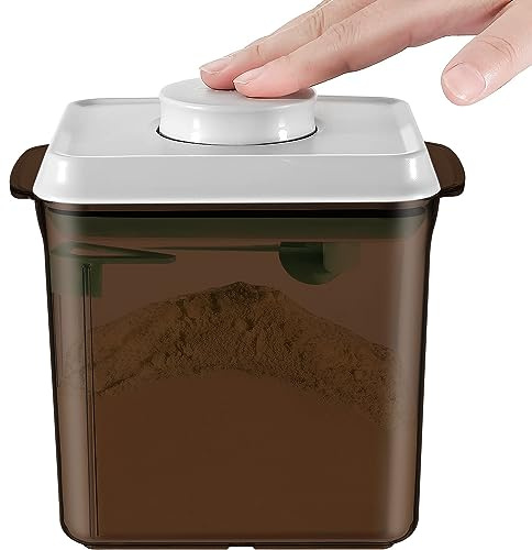 vione Airtight Food Storage Container Sets, Pop Up Food Containers With Lids, Stackable Formula Container for Rice Coffee Flour Sugar Cereal (1700ML（Anti-UV）)