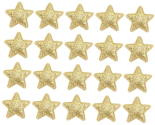 VILLFUL 100 Stück Pentagramm-Aufnäher Stern-Aufkleber Stern- Pailletten-Applikation -Applikations-Aufnäher Goldene -Aufnäher Kleider-Aufnäher Aufnäher Stoff