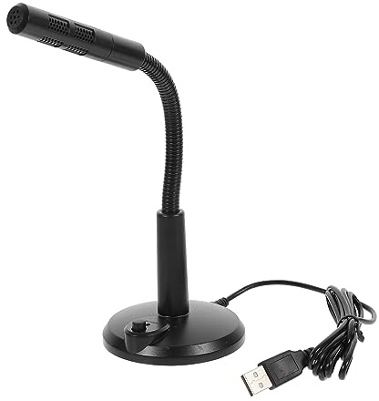 OSALADI USB Mikrofon Tragbares Kondensator Desktop Mikrofon mit Ständer Hochsensibel für Gaming Live Streaming Meetings und Voice Chat Leicht und Kompakt Fürpc und Laptop
