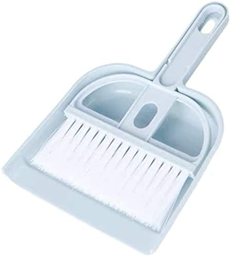 Set of 2 mini Reusable Plastic dustpan & brush set, table cleaner, mini broom and dustpan, cleaning tool, rabbit bird, cage, waste cleaning Strong and Long-Lasting
