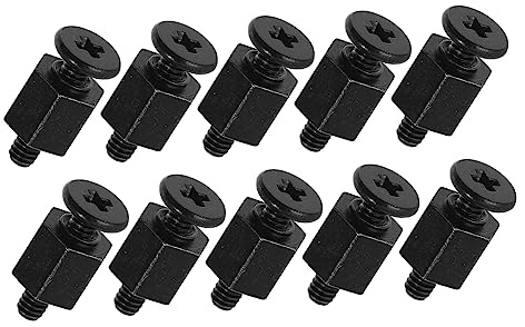 DIYEAH 10piezas Kit De Tornillos De Montaje Ssd Tornillos Hexagonales Negros Para Placa Base De Computadora Accesorios Duraderos Para Instalación Segura De Discos Sólidos