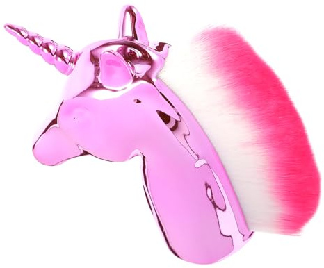 DINHEAROM Creative Cartoon Shape Easy to Hold Plastic Handle Makeup Brush for Women and Girls Cosmetics Powder and Foundation Brush Long Time Sturdy for Daily and Professional Use