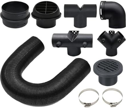 UEDBKCUJ Air Diesel Heater 75mm Diameter 200cm Length Duct Pipe Tube Hose Outlet Exhaust Joiner Connector，Compatible For Webasto，Compatible For Eberspaecher.(DK-60to75)