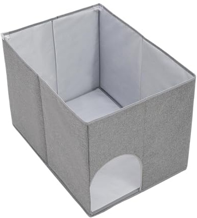 Caja de arena, cubierta superior abierta de lado alto, cubierta a prueba de arañazos, para garaje, balcón, apartamento, esquina, sala de estar, hogar, interior