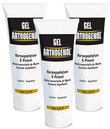 NUTRI EXPERT - Gel Artrogenol - Formule chauffante à l'Harpagophytum, Piment et huile essentielle de Myrte - Souplesse & confort des articulations - Soulage et apaise rapidement - Lot de 3