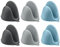 3 Paar Mini Silikon Ofenhandschuhe Hitzebeständige Topflappen Handschuhe rutschfest Backhandschuh Lebensmittelecht und Langlebig Griffschutz für Küche Backen Kochen (Blau + Grau + Tiefes Grau)