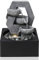 BTGGG Indoor Fountains with LED Light Indoor Water Features 18 * 18 * 24CM Desktop Waterfall Fountain for Meditation Relaxation, 3 Pin UK Plug Included