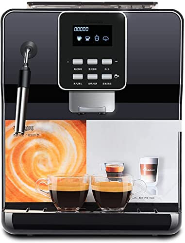 Macchina Espresso Macchina caffè Automatica Domestica, Macchina caffè Italiano/Americano, Macchina caffè Schiuma Latte, Polvere in grani Doppia Funzione, Adatta per Cappuccino/Moka