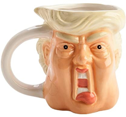 Tazza da caffè 3D Donald Realistico Donald Face Pen Container Novità Tazza Regalo per Compleanno Natale Calza Stuffers Tazza per Figlio Mamma Marito Papà Sorella Tazza da caffè