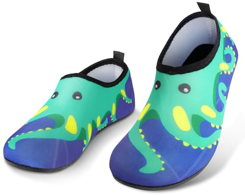 AOOSU Badeschuhe Kinder Schwimmschuhe Mädchen Wasserschuhe Jungen, Strandschuhe Schnell Trocken Badesoken Kleinkind Barfuss Schuh für Mädchen Jungen Baby Beach Pool 28-29