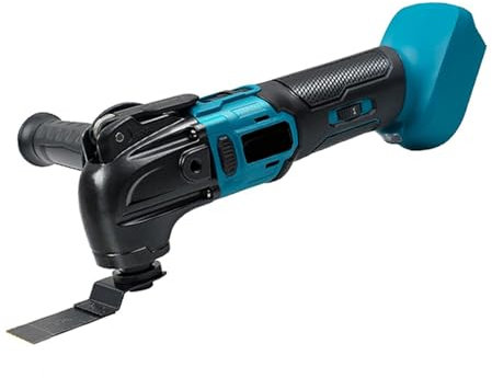 Herramienta oscilante, Sierra eléctrica multiherramienta oscilante sin escobillas, recortadora, pala, bordeadora, corte/molienda/herramienta de carpintería for batería de 18V,Lijado más agresivo(A)