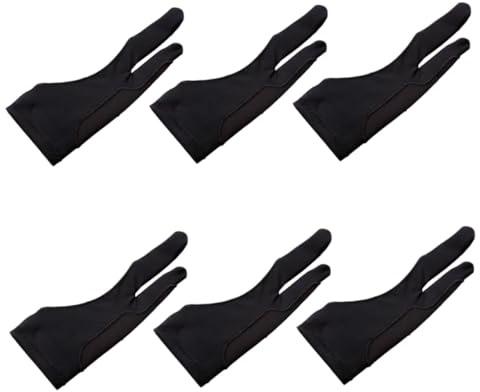 Beaupretty 6pcs Painting Gloves Two Finger Gloves for Tablet Tracing Pad Use Left Right Hand