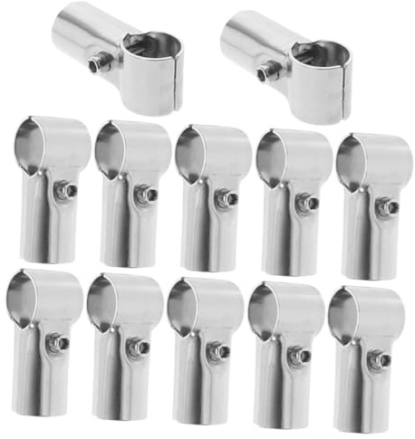 Gatuida 12 pezzi Morsetti T in Acciaio Inox Raccordi per Tubi Recinzione Resistenti e Facili da Installare Fissaggio Sicuro per Pannelli e Corrimano Accessori per Fissaggio Tubolare