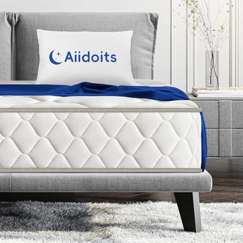 Aiidoits Matratze 90x200 cm Taschenfederkernmatratze 7 Zonen Härtegrad H3 22cm hoch mit abnehmbarem waschbarem Spannbettlaken, Matratz für Erwachsene, Oeko-TEX Zertifiziert