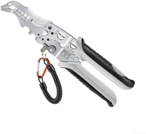Besttoolifes Pince à dénuder multifonction coudée pour électriciens, coupe-câble robuste et pince à sertir, outil portable combiné avec design ergonomique (a)