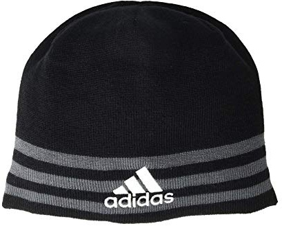Adidas Youth Kids-Boy's/Girl's Eclipse Reversible II Beanie, Black/Onix/White/Black/Onix Marl/Grey, ONE SIZE