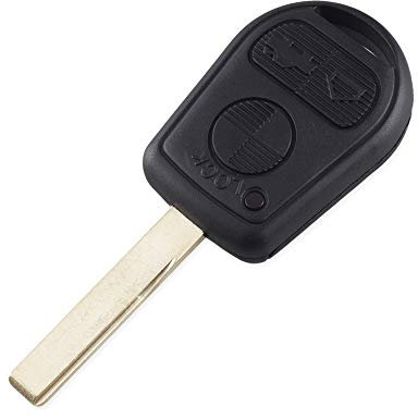 PHONILLICO Schlüsselgehäuse für BMW E31 E32 E34 E36 E38 E39 E46 Z3 Z4 X5 X3-3 Tasten – Funkschlüsselgehäuse mit Schlüsselbart