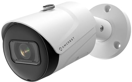 Amcrest 4K (8MP) IP POE Camera, UltraHD Outdoor Bullet, 3840x2160, 98ft NightVision, 125° FOV, IP67, MicroSD (256GB), Human & Vehicle Detection, Tripwire & Intrusion, (IP8M-2496EW-AI-V3)
