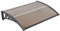 Auvent de Porte d'entrée Auvent de fenêtre en Polycarbonat UV Protection, Marron 60×100cm