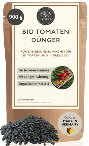 Bio Gemüsedünger Langzeit 900 g - 100% Organischer Gemüse Dünger mit Vinasse & viel Kalium - Bio Dünger für Gemüse, Salat, Paprika, Gurken, Chilis & mehr - Ideal als Hochbeet-Dünger