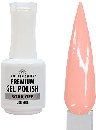 Pro Impressions - Premium Gel Polish - Naked Truth (Pastel Peach, Nail Art, Nude Gels, UV/LED)