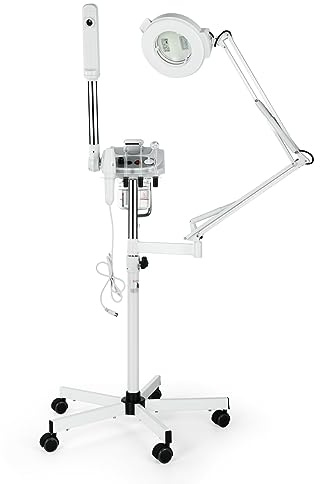 Salonsunny 3 in 1 Professional Facial Steamer & Magnifying LED Lamp & High Frequency Esthetician Spa Equipment