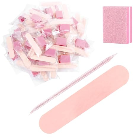 20 Sets Nail Care Kits, Mini Nail File and Nail Sticks Set with Nail File, Mini Buffer and Nail Stick, Nail Buffer Blocks for Manicure Pedicure Tools, for Salon Home