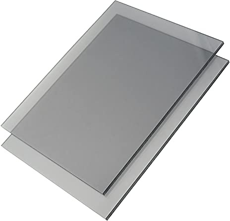 Polycarbonat Platte, MAKROLON LEXAN, PC Zuschnitt TRANSPARENT und GRAU, Stärke 3-8mm, VIELE Verschiedene Formate, beidseitiger UV-Schutz TOP QUALTÄT (100 x 50cm, 6mm GRAU)