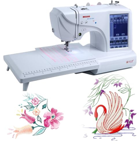 Máquina Coser Automática Portátil con área Bordado De 4 X 9,2 Y Pantalla Táctil LCD,Máquina Bordar Comercial para Prendas Y Ropa Cama