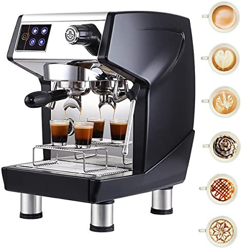 Semi-Automatic Espresso Coffee Machine, Double Boiler with 550Ml Extraction and 1L Steam Boiler, 1.7L Water Tank, Milk Foam Steam Pump Pressure