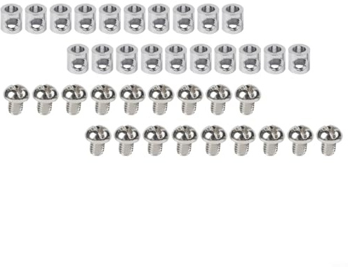 Honseadek Clip per funi metalliche, 20 pezzi, morsetti per cavi in acciaio resistente con viti per un fissaggio sicuro della corda, finitura galvanizzata antiruggine per esterni (vite a croce B)