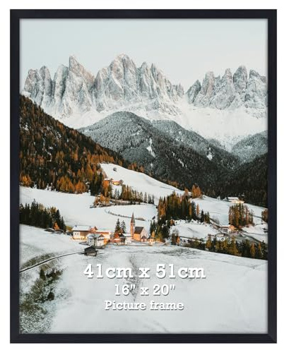 Vasemouh Bilderrahmen 40x50 cm 1 Stück schwarzer Fotorahmen, geeignet für 50x40 cm Fotos, Poster und Kunstwerke, passend zur Wandmontage in Hoch- und Querformat, geeignet für Zuhause und Büro