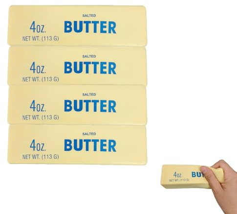 4 Stück Butter Squishy Stick Quetsch Spielzeug Squeeze Toy, Anti Stress Spielzeug Squishy Slow Rising Butter Bar, SquishyToy Squishes Set for Stress Relief, Sensory Play, Fidget Gift