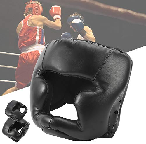 Keenso - Casco de protección para la cabeza de boxeo, mejillas y orejas, para adultos/niños, Sanda/Muay/Thai/Kickboxing/Karate/Taekwondo, equipo de protección de combate (niño)