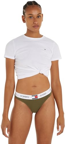 Tommy Jeans dam stringtrosa (ext storlekar) tangas, drab olive grön, XL, Drab oliv grön, XL
