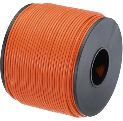 QUARKZMAN 22 gauge silikontråd 22 AWG elektrisk förspänd koppartråd hög temperatur spole 246 fot orange bilmodeller hushållsapparater