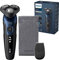 Philips Shaver Series 5000 - Wet & Dry Electric Men's Shaver in Metallic Blue with Precision Trimmer and Soft Pouch Travel Case (Model S5465/18)