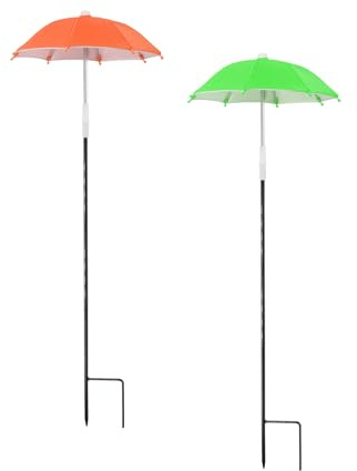 Ombrello per piante da esterno, regolabile, per giardino, protezione per piante, diametro 27 cm, verde e arancione, Grün und Orange