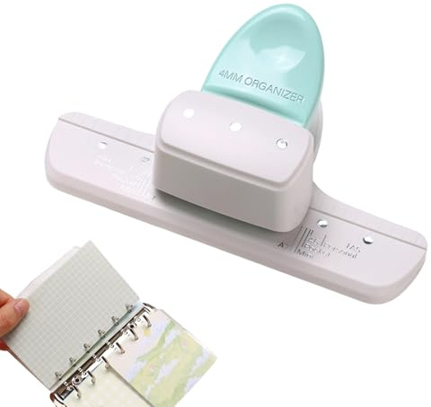Perforator - 6,3 håltagare | Abs-verktyg - kontorshantverk klippbok pärm fotokort tyg stansa manuell multi material klassrum skola gör-det-själv anteckningsbok dagbok doktorganisatör