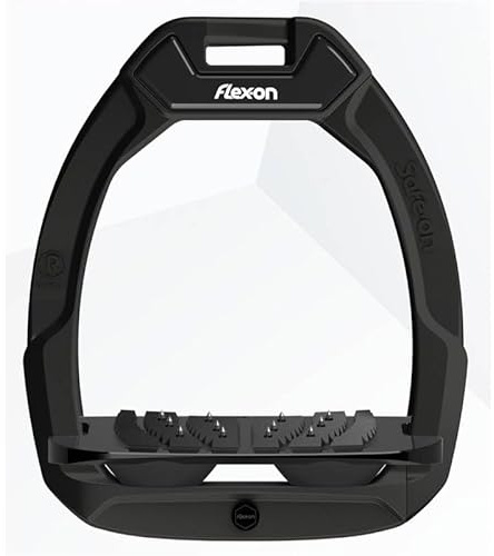 Safe On Inclined Ultra Grip Stirrups Black Frame Black Elastomers