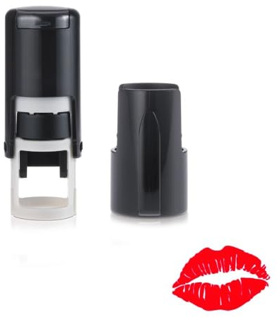 Red Lips Stamp – Self Inking Red Ink Stamper – Approx. 11mm