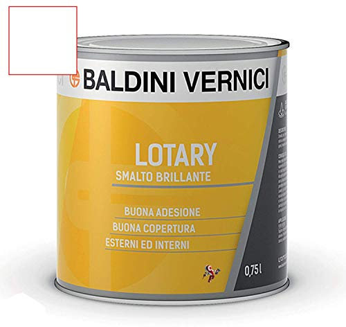 Smalto Lotary Baldini Vernici 750 ml vari colori smalto per legno e ferro smalto per interni e esterni (GIALLO SEGNALE 121)