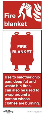 Sealey, Fire Blanket - Safe Conditions Safety Sign - Self-Adhesive Vinyl - Pack of 10 - SS53V10
