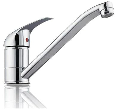 HENGBIRD Wasserhahn Küche Chrom, spülarmaturen küche 360°Schwenk, Verchromte Einhebel Küchenarmatur für Einzel und Doppelspülen kalte und heiße Einstellungen wasserhahn küche Geeignet für Küche,Bad